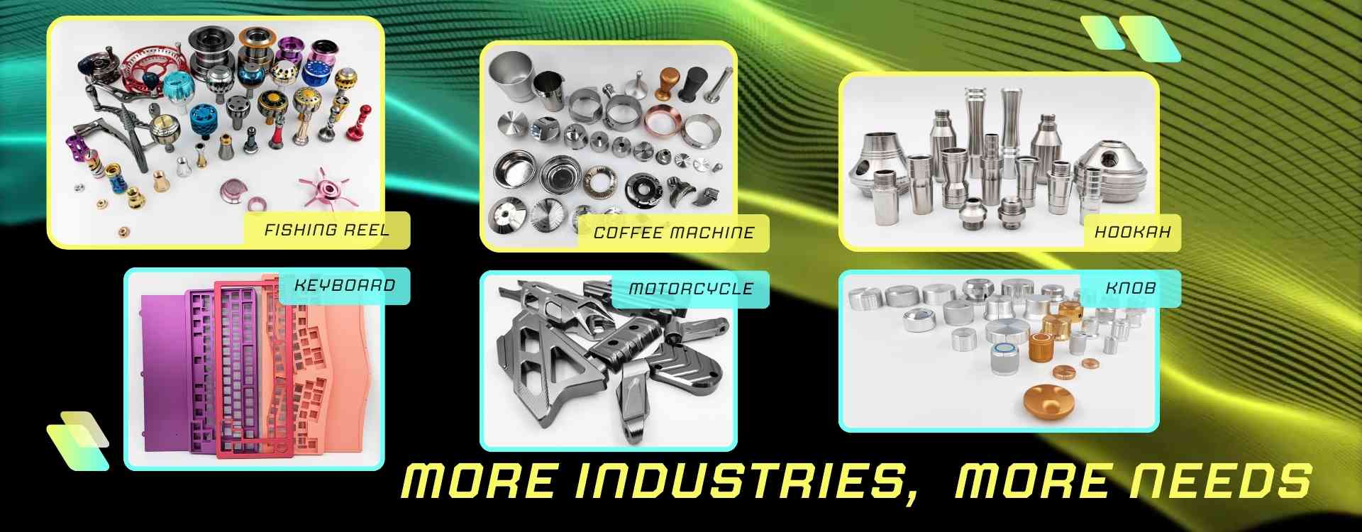 Our precision metal parts are suitable for a wide range of industries and applications. audio equipment, coffee machines, hookahs,  electronic consumer goods, electrical tools, machinery, and medical devices. 